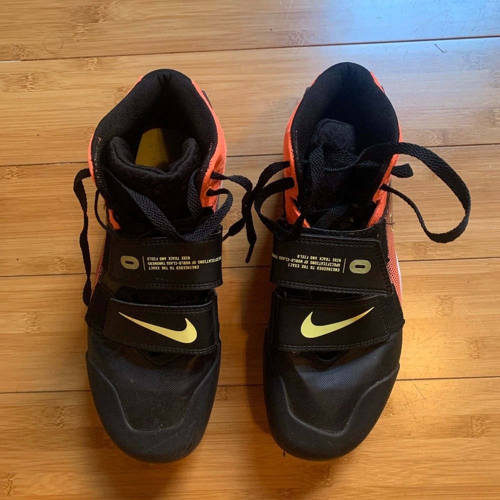 Nike Javelin Shoe Men 9.5 Pink and Black Zoom Javelin Elite 3